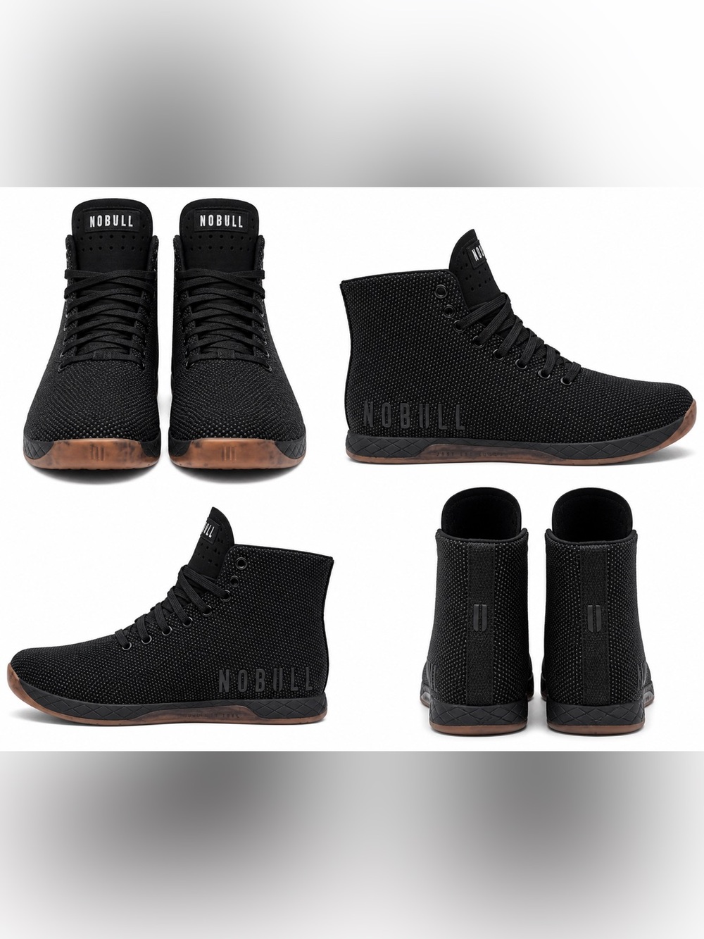 NEW NOBULL High Top Trainers Black Gum Sole Unisex CrossFit Gym Sneakers